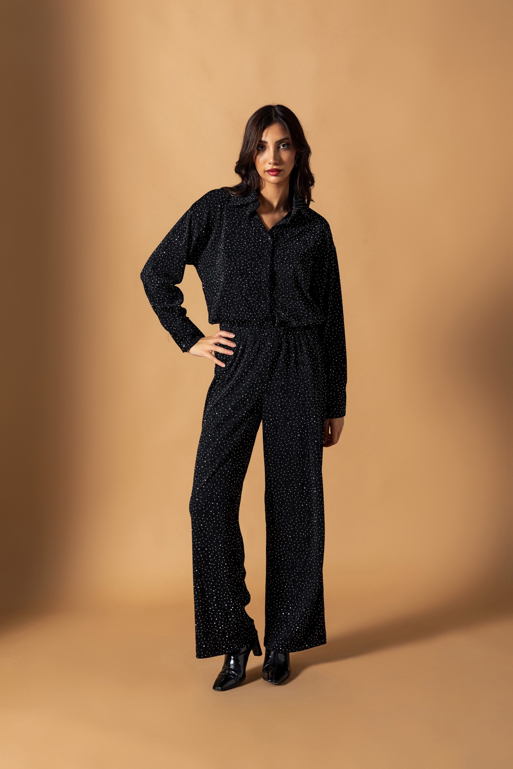 Siyah Taşlı Pantolon - Görsel 4