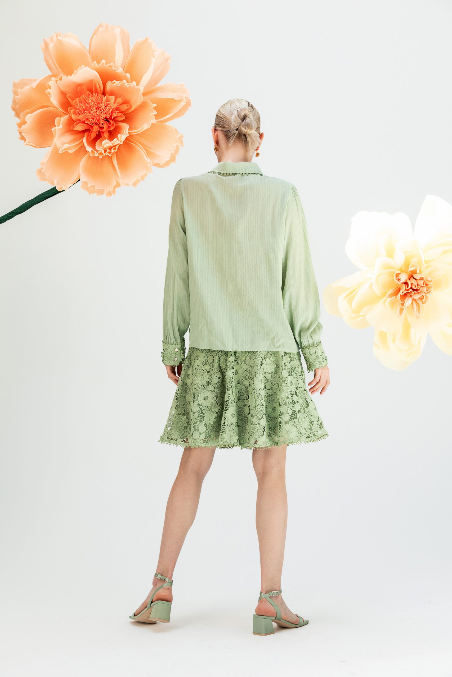 Mint Yeşili Gömlek - Görsel 8