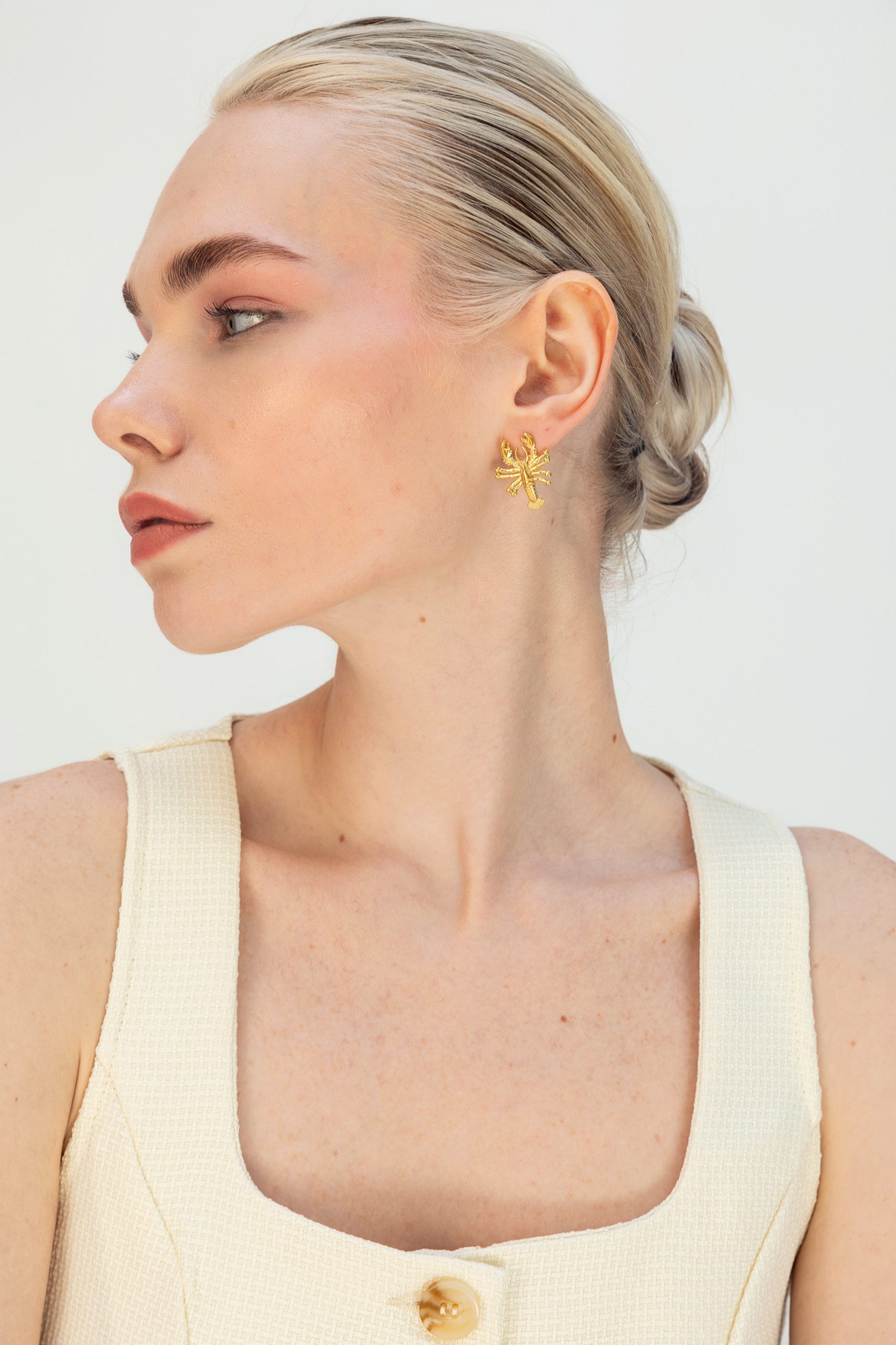 Istakoz Altın Küpe - Görsel 2
