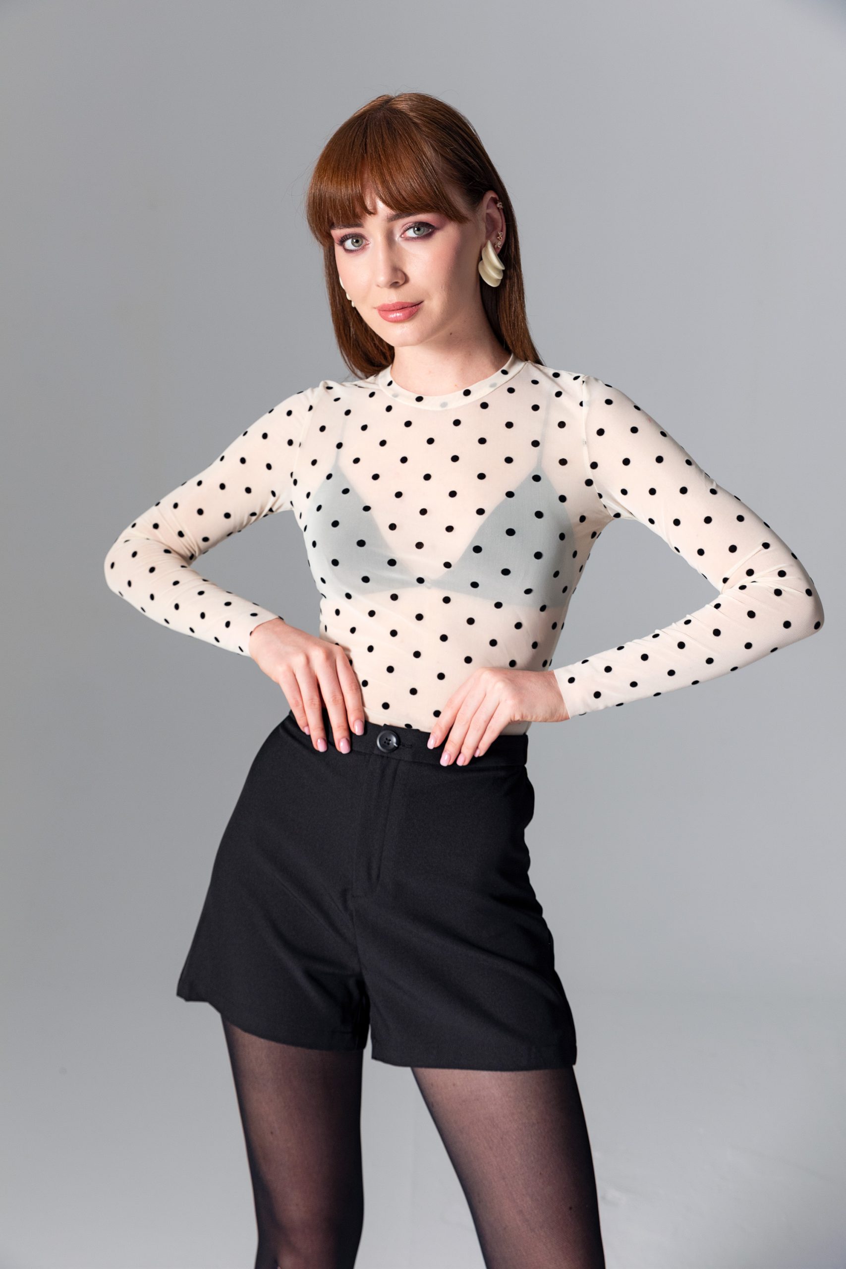 Krem Reçine Küpe - Görsel 6
