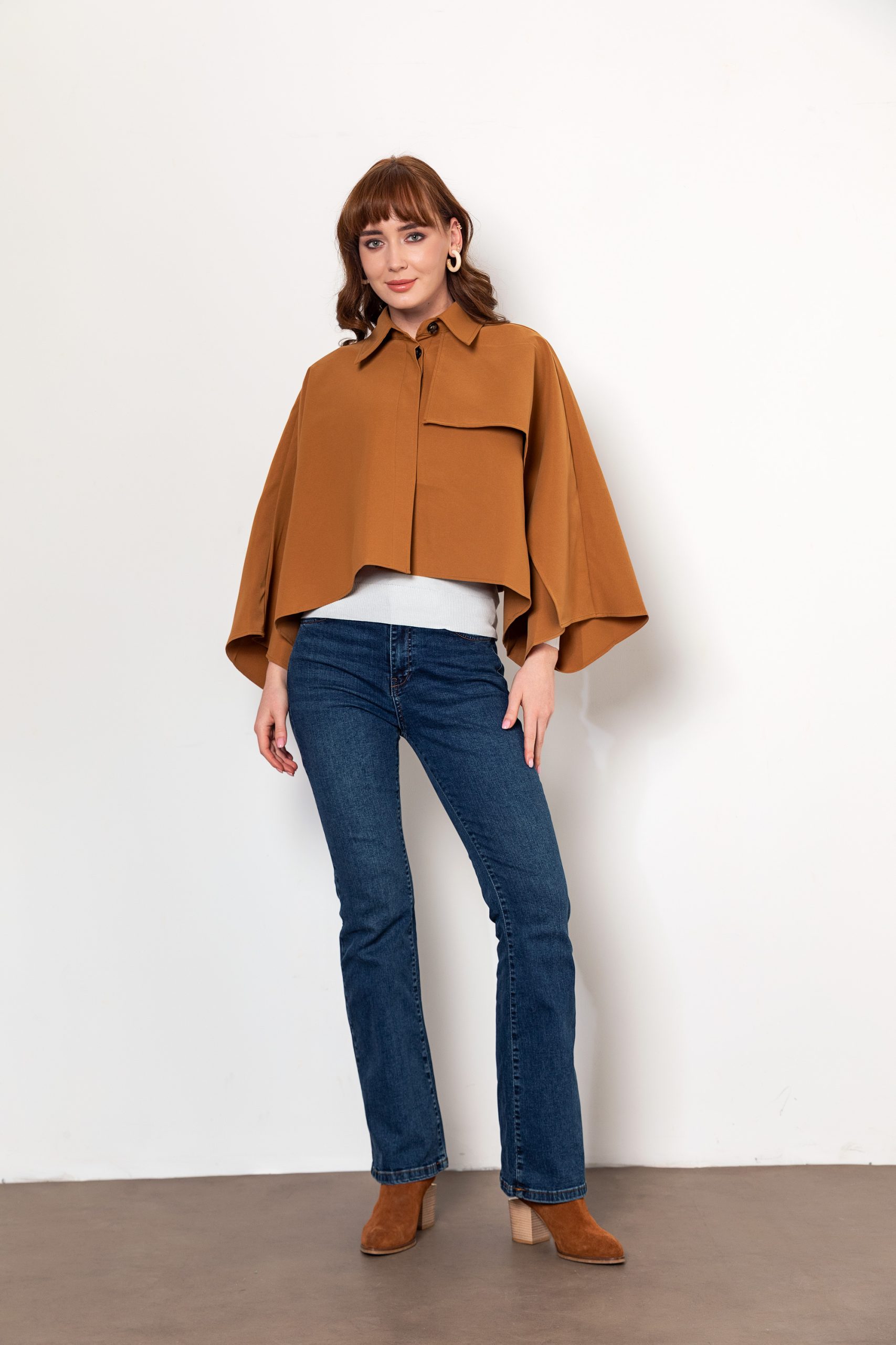 Camel Kısa Trençkot