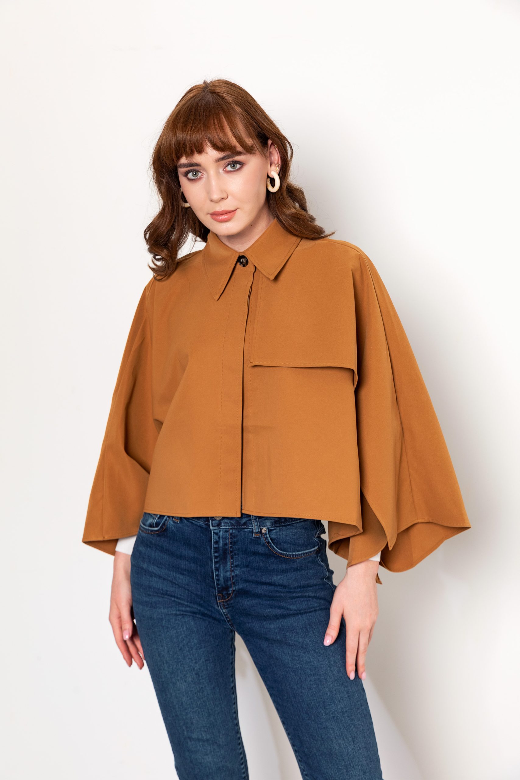 Camel Kısa Trençkot - Görsel 2
