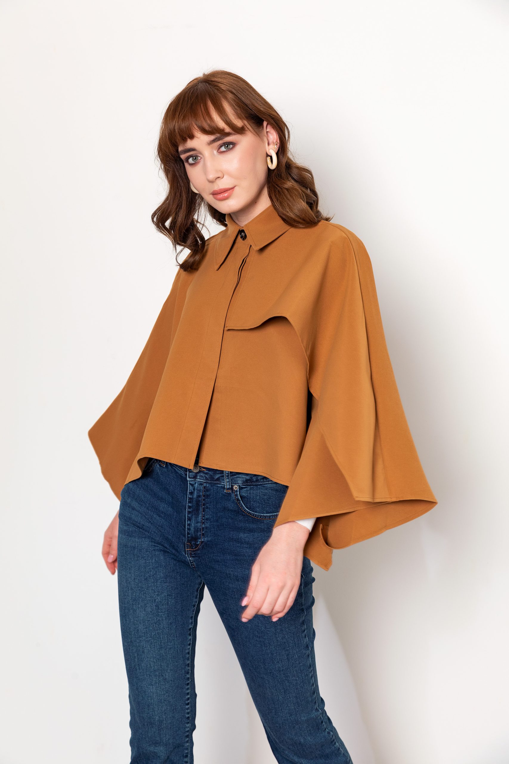 Camel Kısa Trençkot - Görsel 4