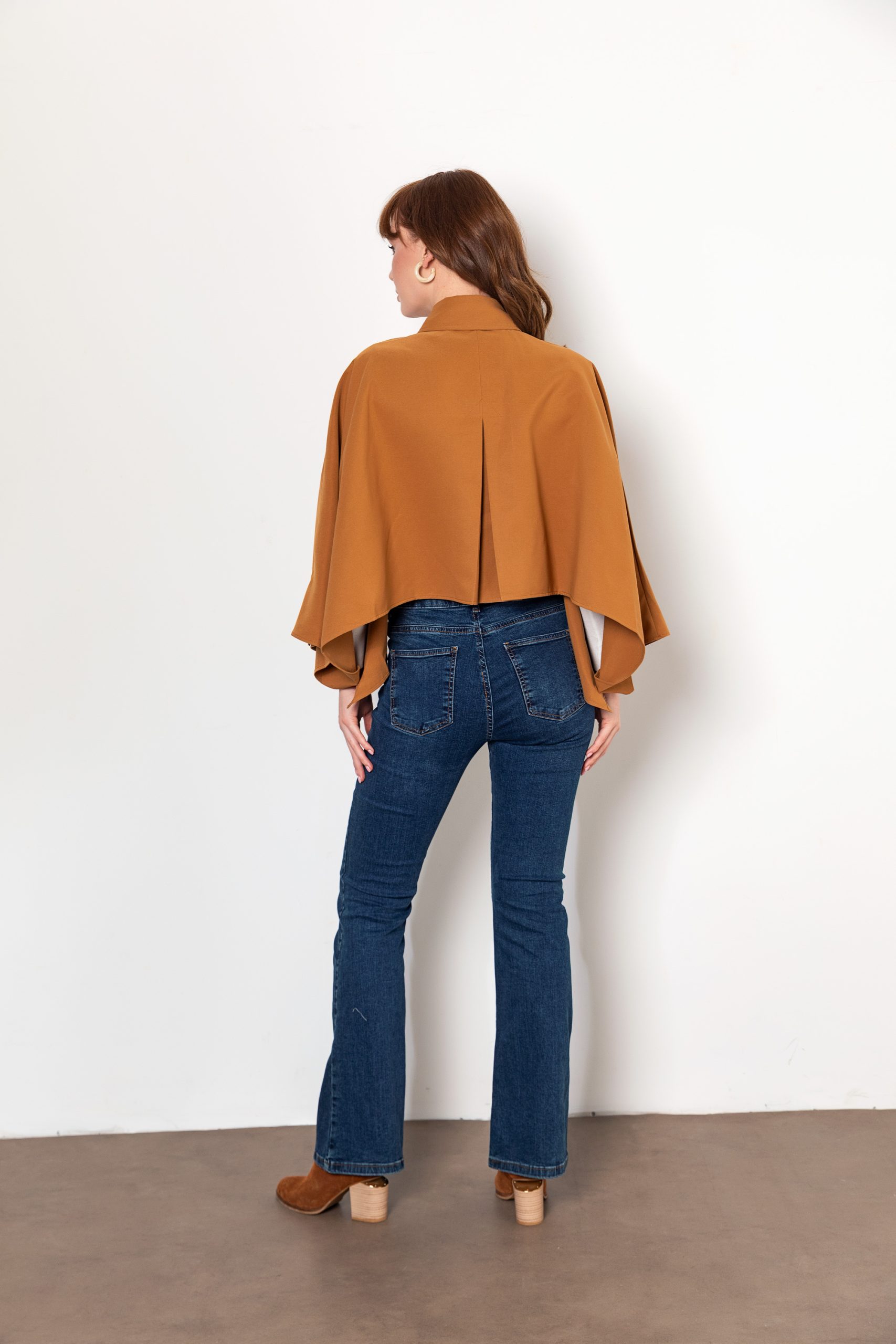 Camel Kısa Trençkot - Görsel 8