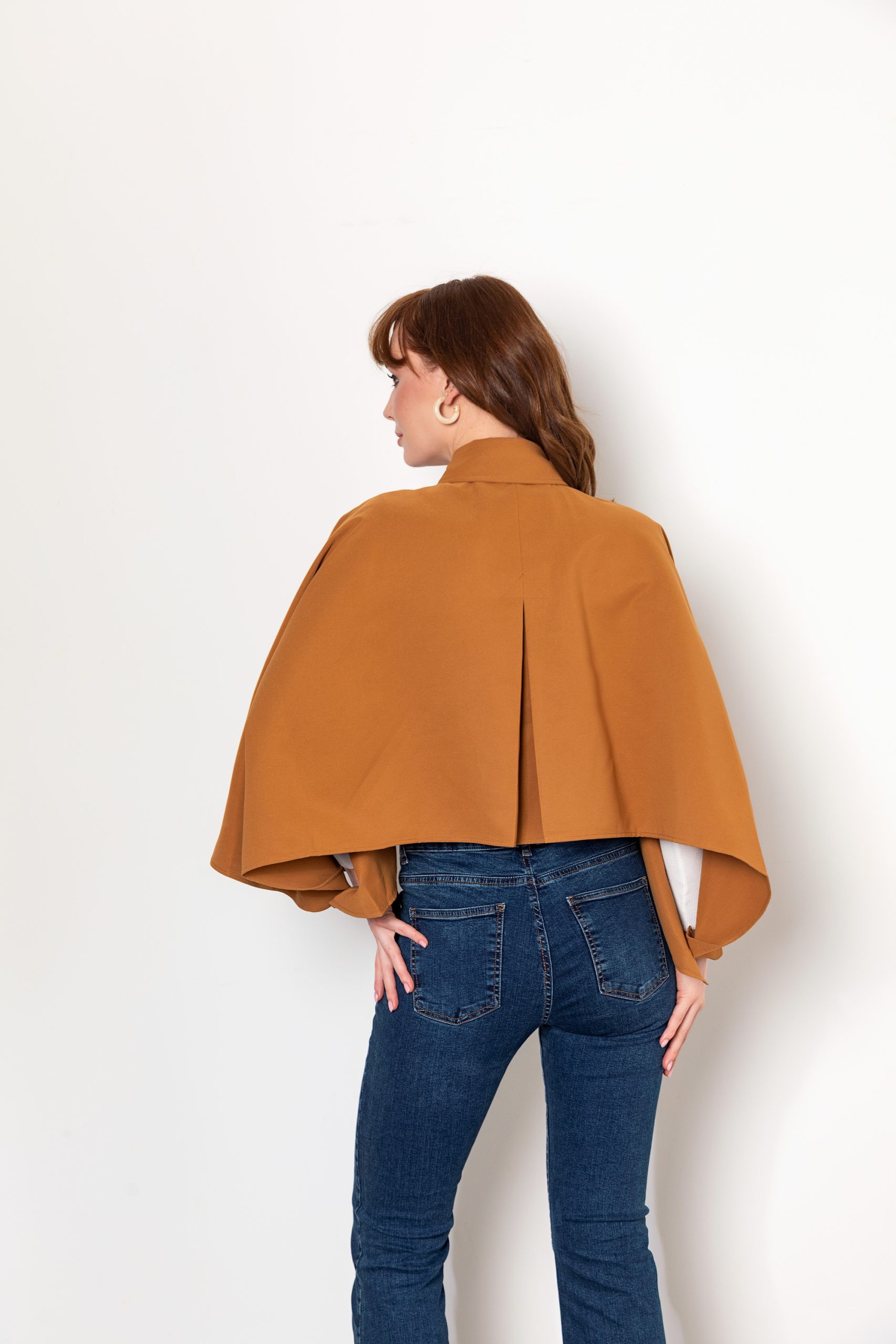 Camel Kısa Trençkot - Görsel 7